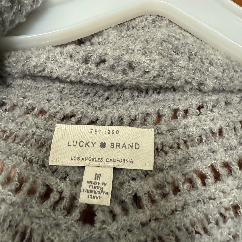 Lucky Brand Women's Gray Sweater-Sz M
